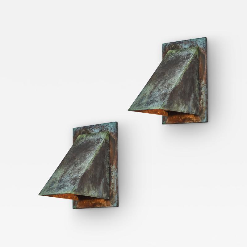 Jonas Bohlin Pair of Jonas Bohlin Oxid Darkly Patinated Outdoor Wall Lights for rsj 