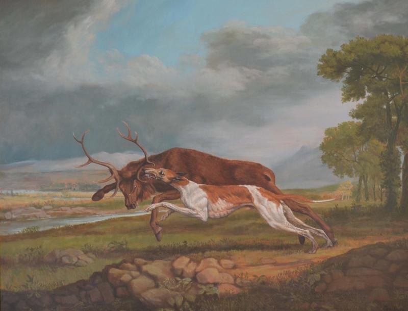 Jonathan Adams Hound Coursing A Stag George Stubbs 