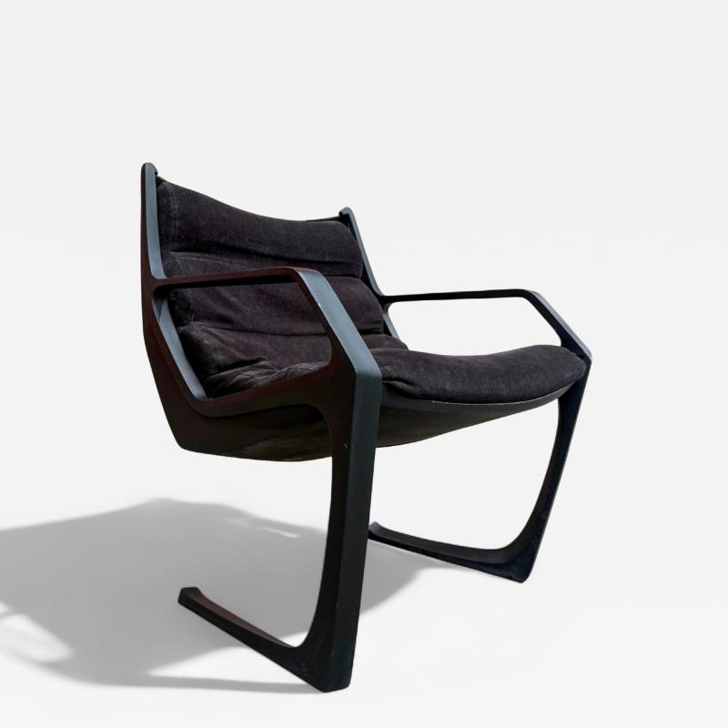 Jorge Zalszupin Brazilian Modern Fixed Commander Armchair in Metal Jorge Zalszupin 1970s