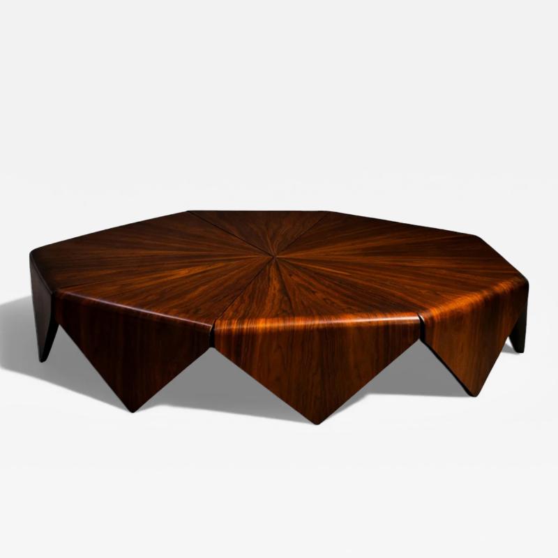 Jorge Zalszupin Brazilian Modern P tala Coffee Table in Rosewood by Jorge Zalszupin