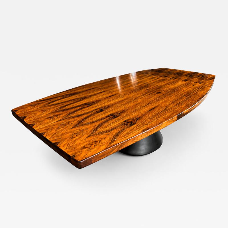 Jorge Zalszupin Dining Table Guanabara in Rosewood Concrete Metal Lot 827B