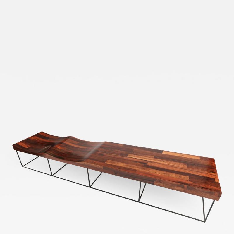 Jorge Zalszupin Jorge Zalszupin 1960s Brazilian Parquet Jacaranda 102 Bench