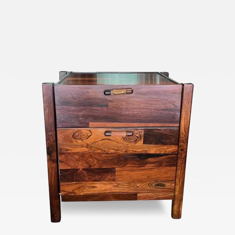 Jorge Zalszupin Mid Century Modern Nightstands File Cabinet pair Hardwood Jorge Zalszupin 1960