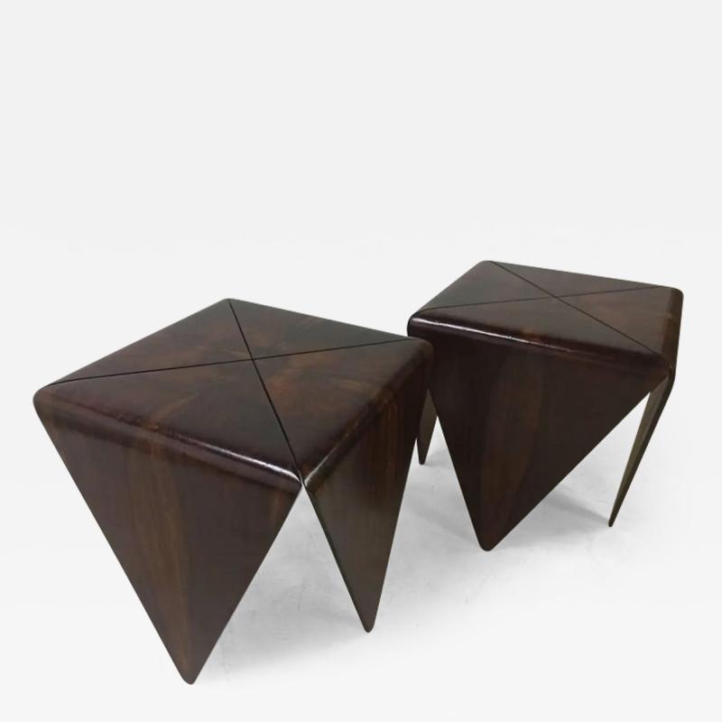 Jorge Zalszupin Mid Century Modern Pair of Petalas Side Tables by Jorge Zalszupin Brazil 1960s