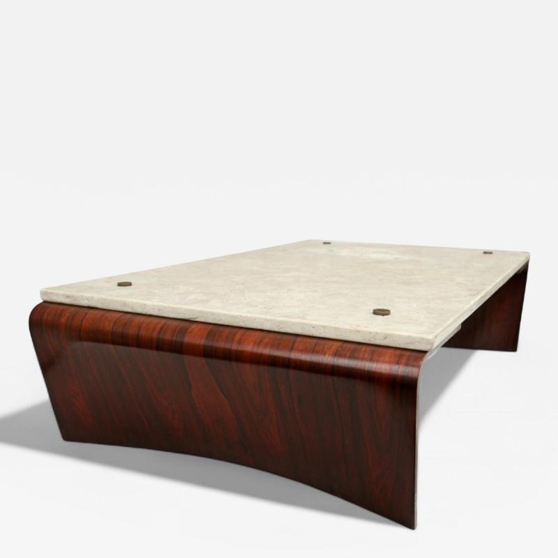Jorge Zalszupin Romana Coffee Table in Wood Travertine by Jorge Zalszupin 1950s Lot 393