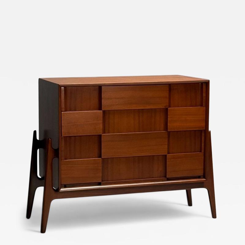 Jorgen Clausen Jorgen Clausen Danish Mid Century Modern Sculptural Nightstand Teak 1960s