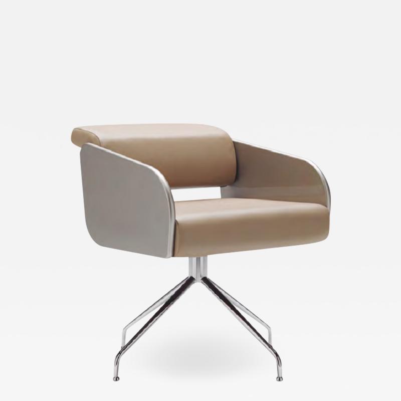 Jos Mart nez Medina Avec Two Swivel Arm Dining Occasional Chair by Jos Mart nez Medina for JMM