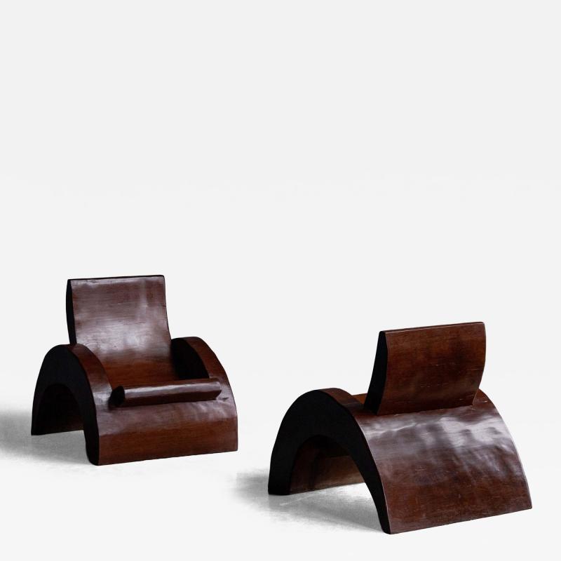 Jos Zanine Caldas Lounge Chairs by Jos Zanine Caldas Brazil 1970s