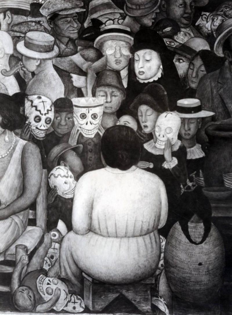 Jose Maria Lupercio Diego Rivera Mural The Day of the Dead Secretariat of Public Education SEP 