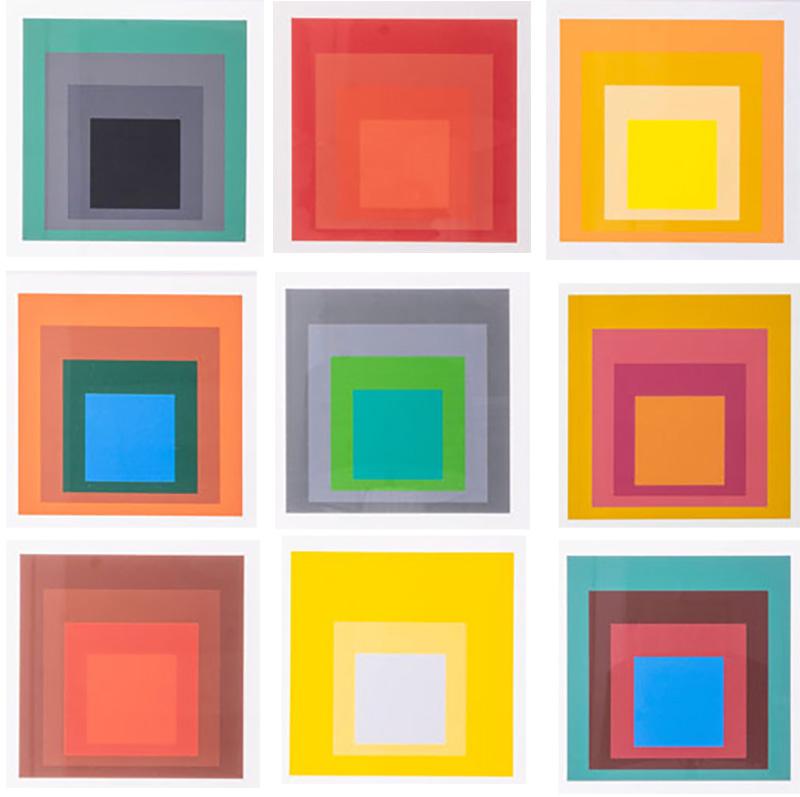 Josef Albers Original Homage to the Square Serigraphs by Josef Albers