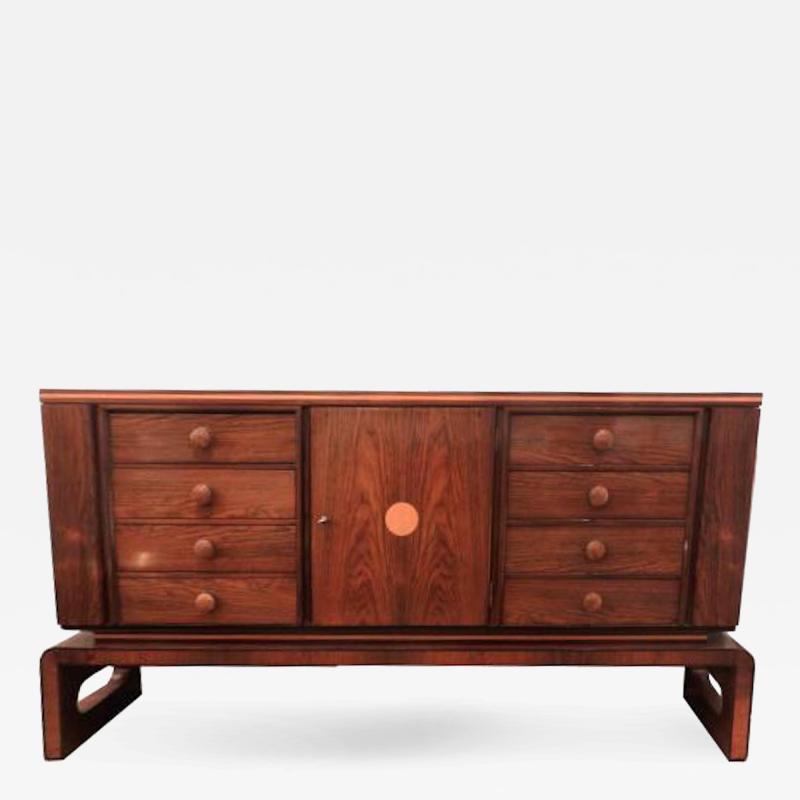 Josef DeCoene Art Deco Sideboard on Stand in Rosewood attributed to Josef DeCoene