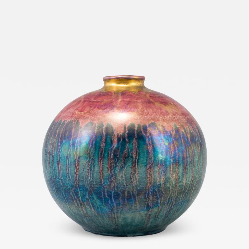 Josef Ekberg Jewel Like Art Deco Vase by Josef Ekberg
