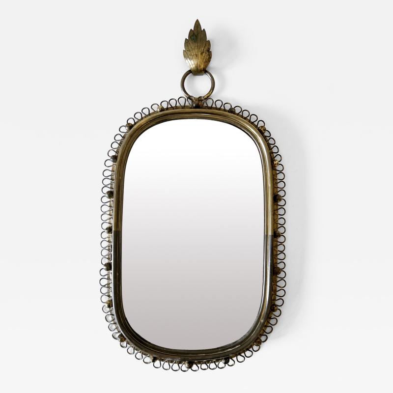 Josef Frank Elegant Wall Mounted Mirror by Josef Frank for Svenskt Tenn Sweden 1950s