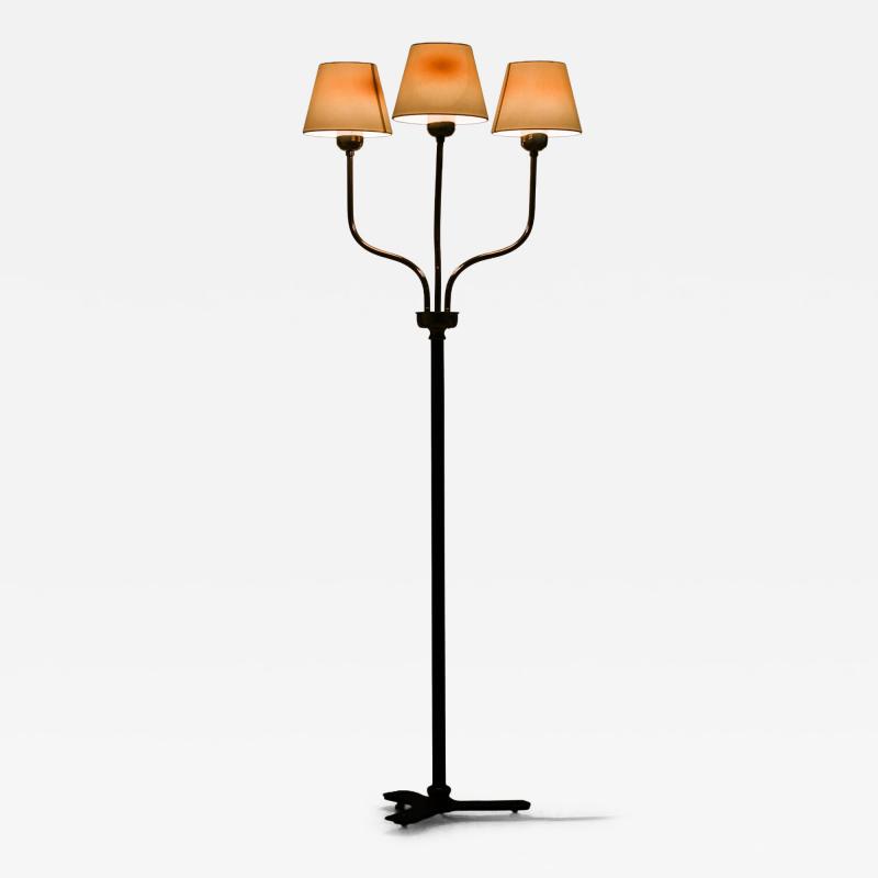 Josef Frank Floor Lamp in Brass and Lacquer by Josef Frank 1950s