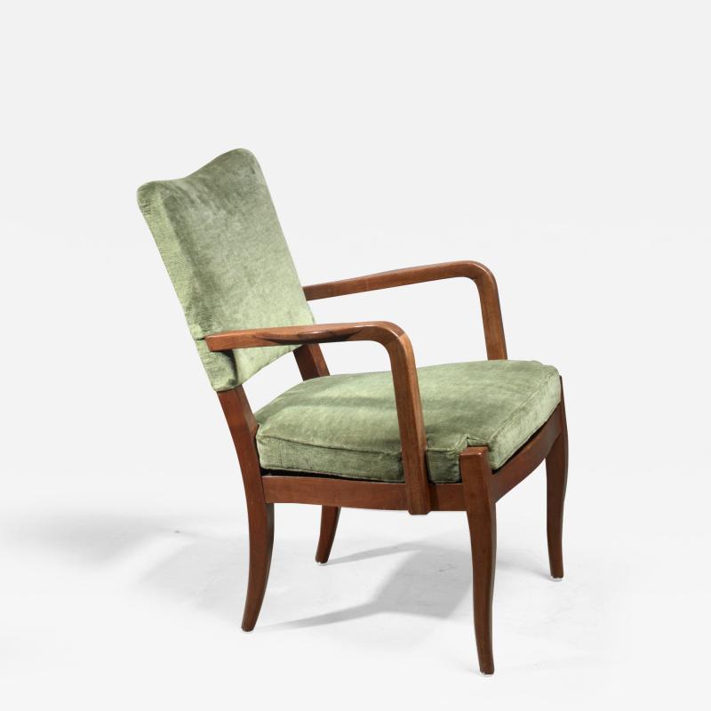 Josef Frank Josef Frank mahogany and velvet armchair