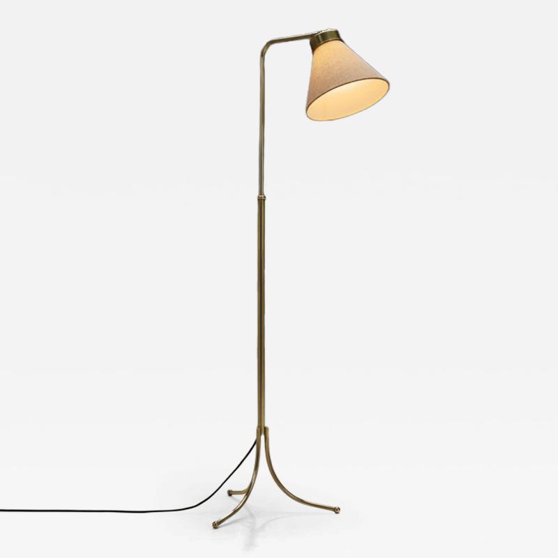 Josef Frank Model 1842 Adjustable Brass Floor Lamp by Josef Frank Sweden 1930s