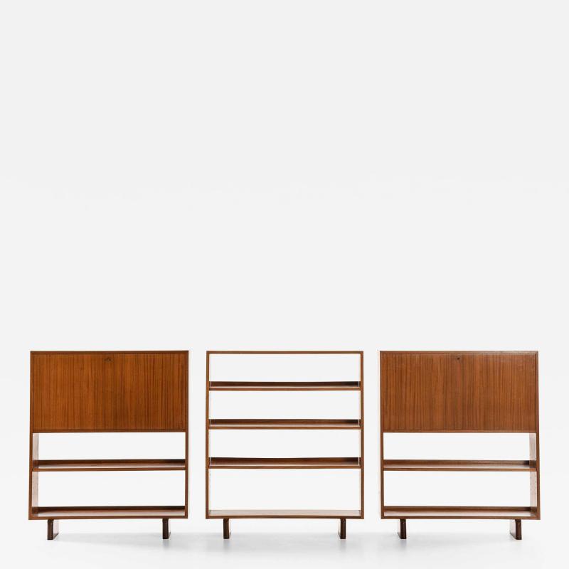 Josef Frank Set of 3 Bookcase and Cabinets in Mahogany by Josef Frank 1940s