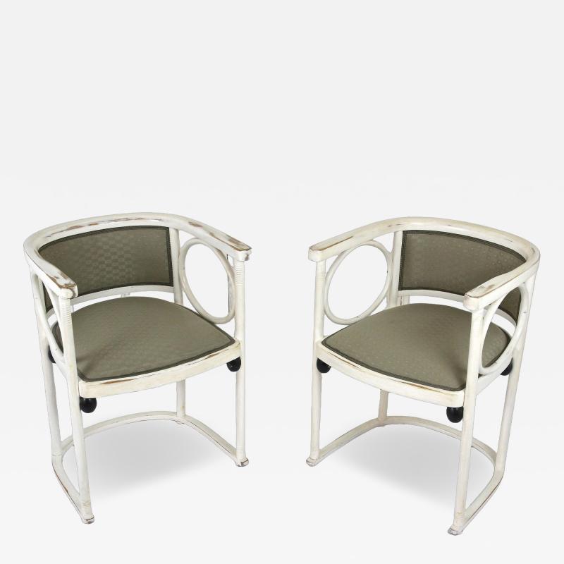 Josef Hoffmann 20th Century Thonet Art Nouveau Armchairs by Josef Hoffmann AT ca 1905