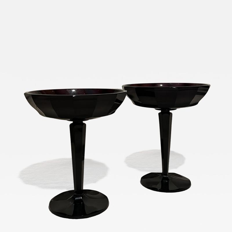 Josef Hoffmann Bohemian Glass Tazzas