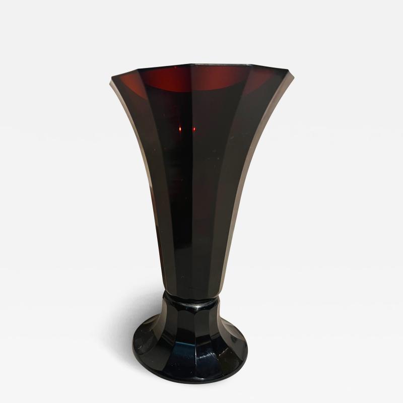 Josef Hoffmann Josef Hoffman Violet Facet Cut Vase
