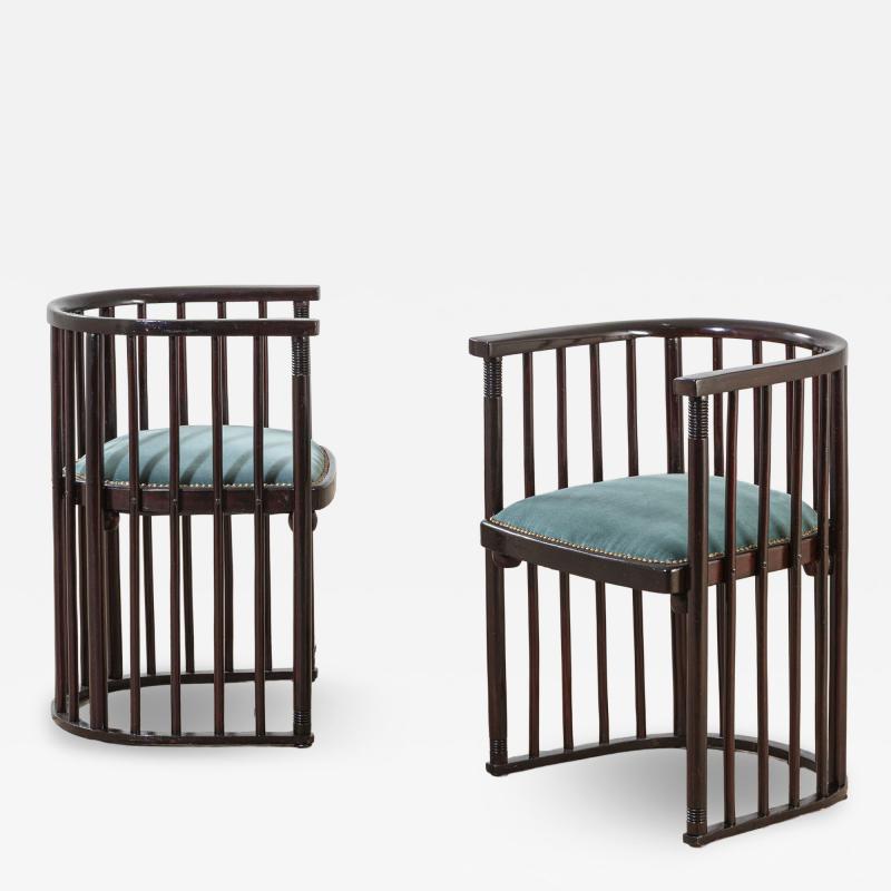 Josef Hoffmann Josef Hoffmann Pair of Chairs mod N 729 2F