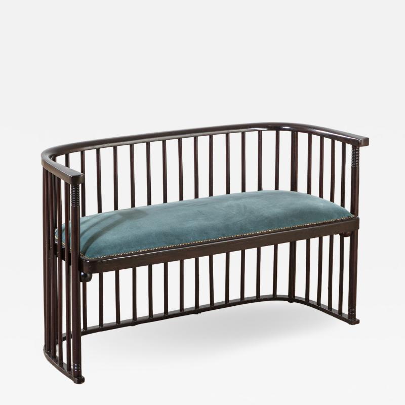 Josef Hoffmann Josef Hoffmann Wooden and Velvet Sofa