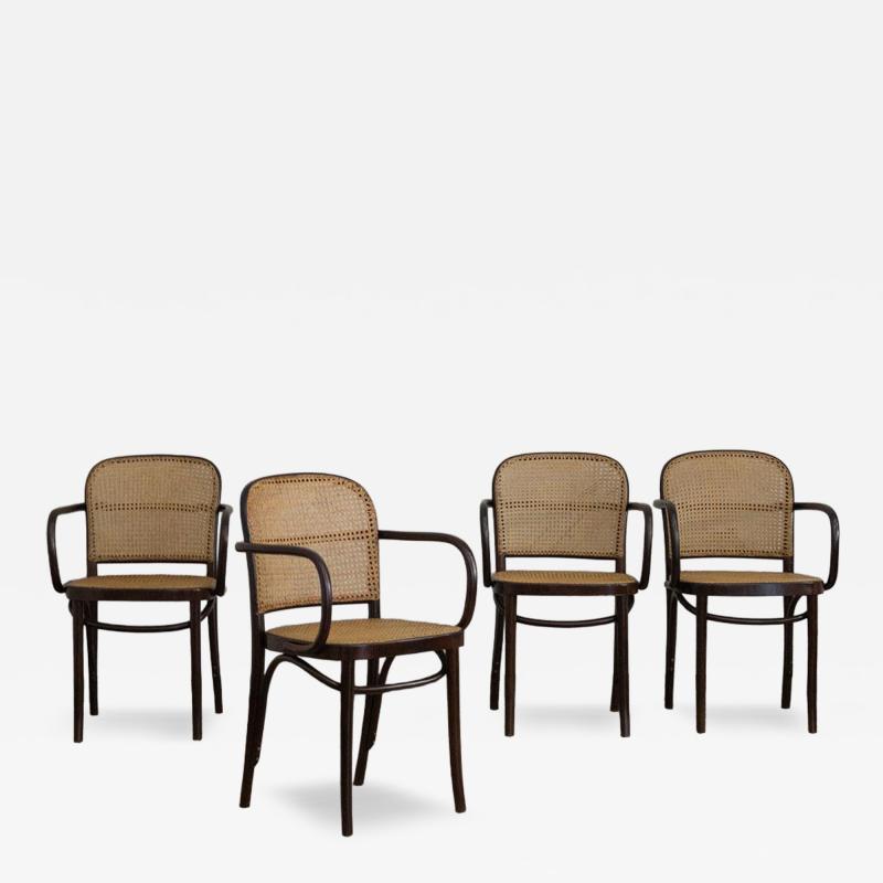 Josef Hoffmann Set of Prague Chairs By Josef Hoffmann For Thonet early 1900s