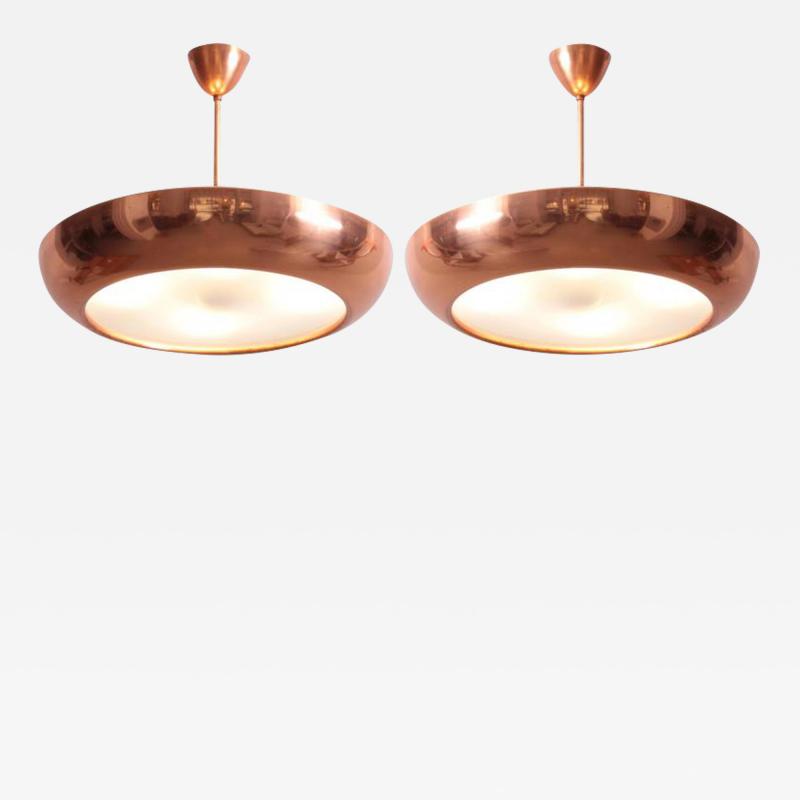 Josef Hurka 1930s Copper and Glass Pendant Lamp by Josef Hurka for Napako 1 of 2