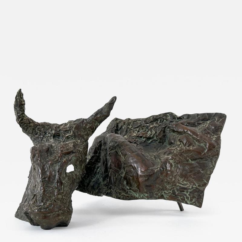 Josef Klime Expressionist Bronze Plastic Europa by Czech Artist Josef Klimes V XXV 1997