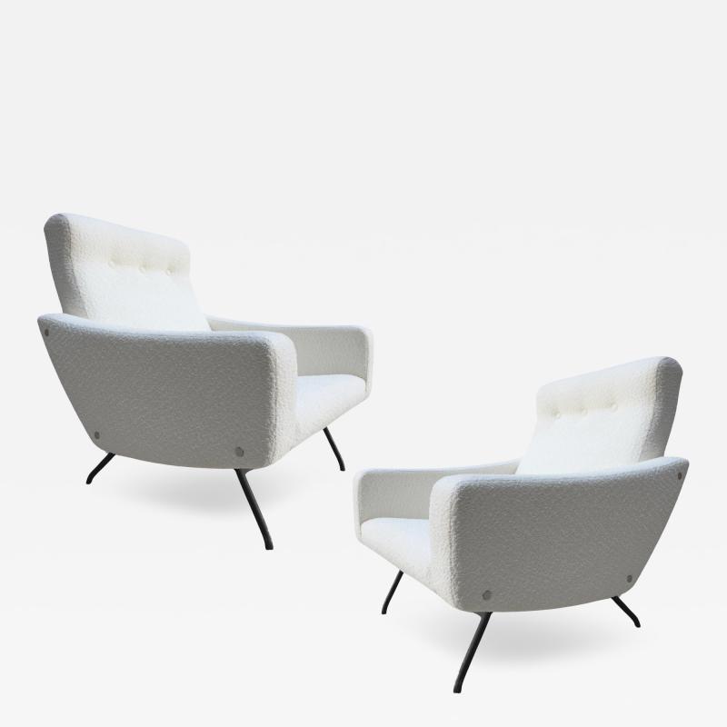 Joseph Andre Motte Pair of armchairs 743 model by J A Motte Ed Steiner France circa 1957