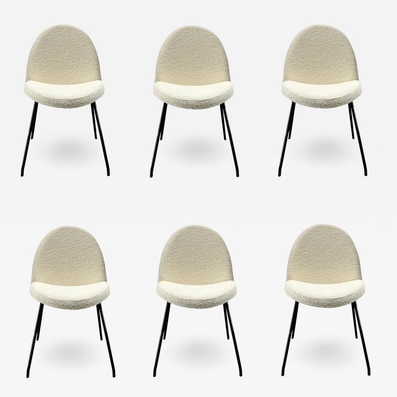 Joseph Andre Motte Set of Six Tongue Chairs Joseph Andr Motte for Steiner France 1954