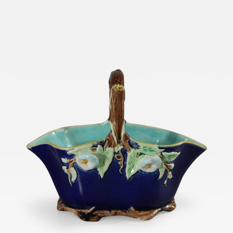 Joseph Holdcroft Majolica Floral Basket