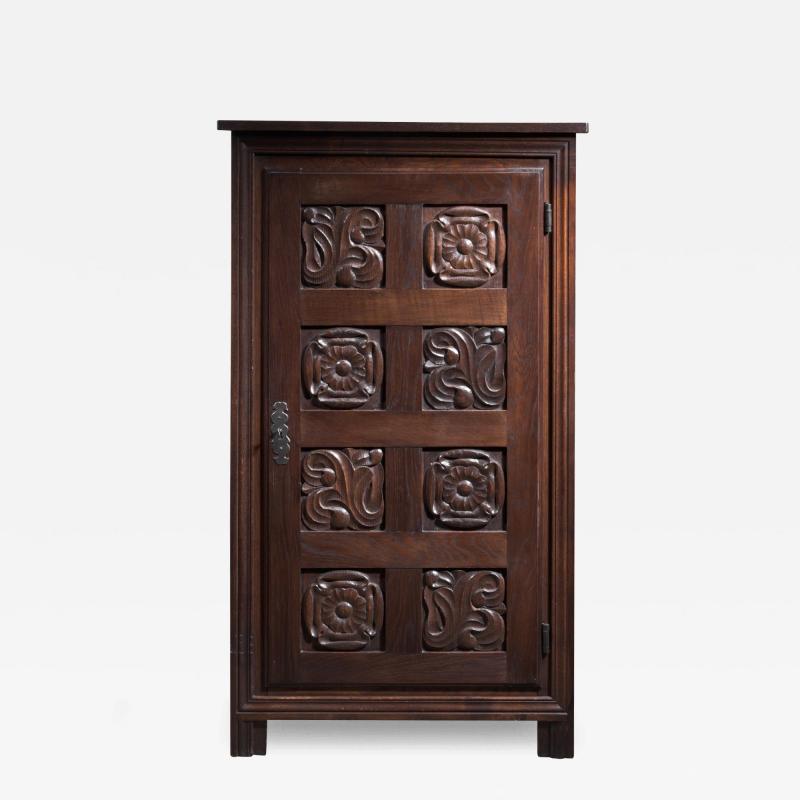 Joseph Savina Joseph Savina carved oak cabinet