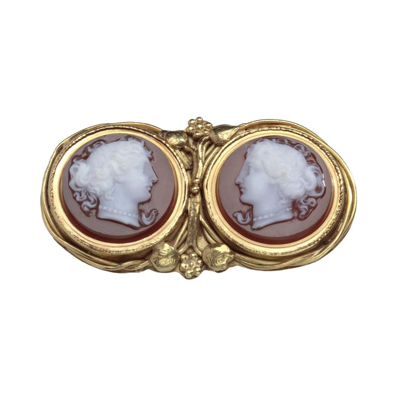 Josephine Hartwell Shaw American Arts Crafts Brooch with Cameos by Josephine Hartwell Shaw