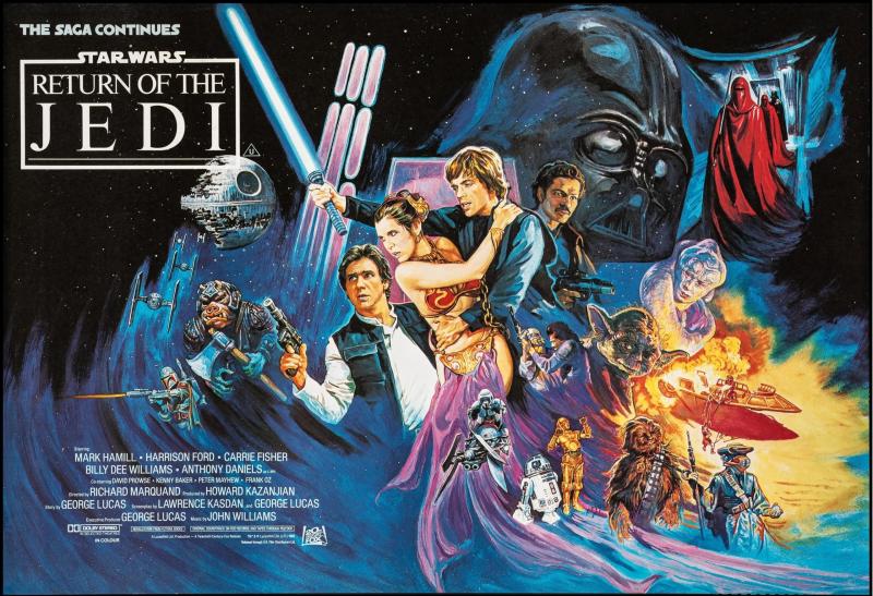 Josh Kirby Return Of The Jedi 1983 British Quad Poster
