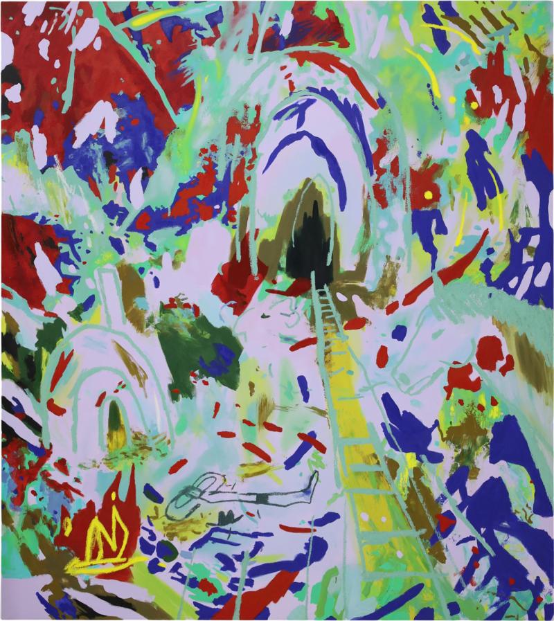 Joshua Nathanson Large Painting by Joshua Nathanson b 1976 The Cowboy dtd 2018