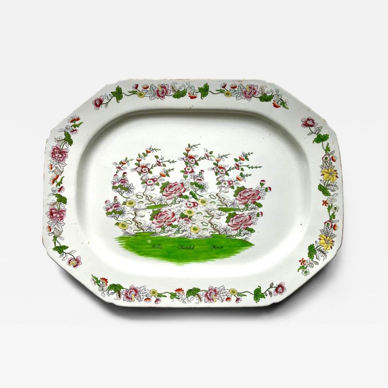 Josiah Spode II Rare Spode Willis Thatchd House London Trial Pattern Platter circa 1810