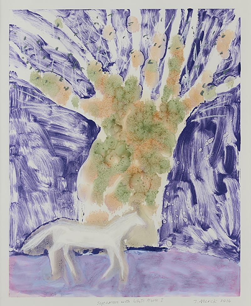 Josie Merck Sycamore with White Horse I