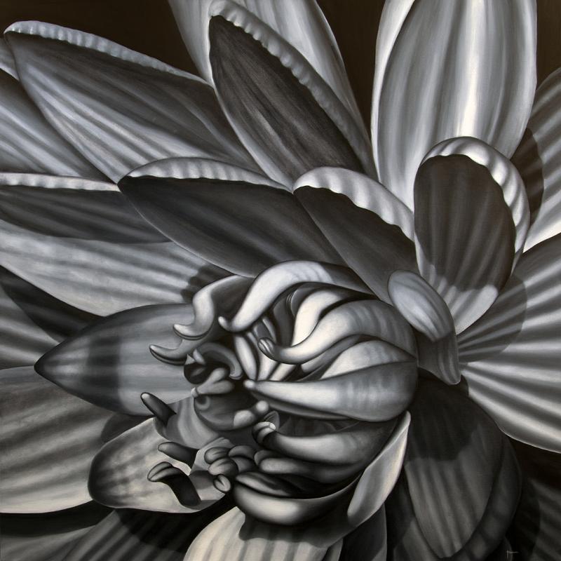 Juan Bernal Black and White Waterlily