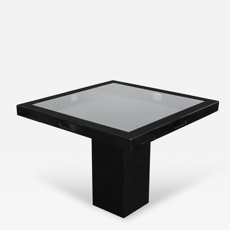 Juan Montoya Chic Game Table with Wire Glass by Juan Montoya