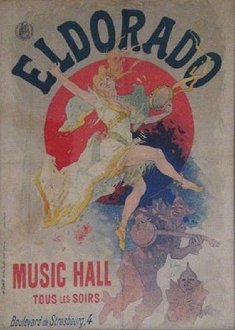 Jules Cheret Jules Cheret El Dorado Art Nouveau Original Poster