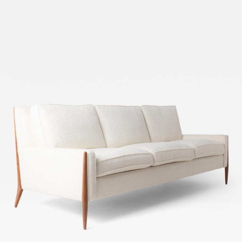 Jules Heumann Jules Heumann Sofa in Walnut and White Boucle