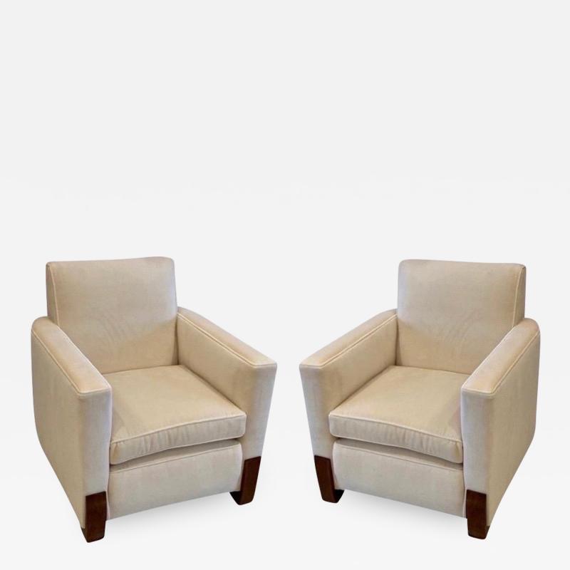 Jules Leleu Art Deco Pair of Club Chairs