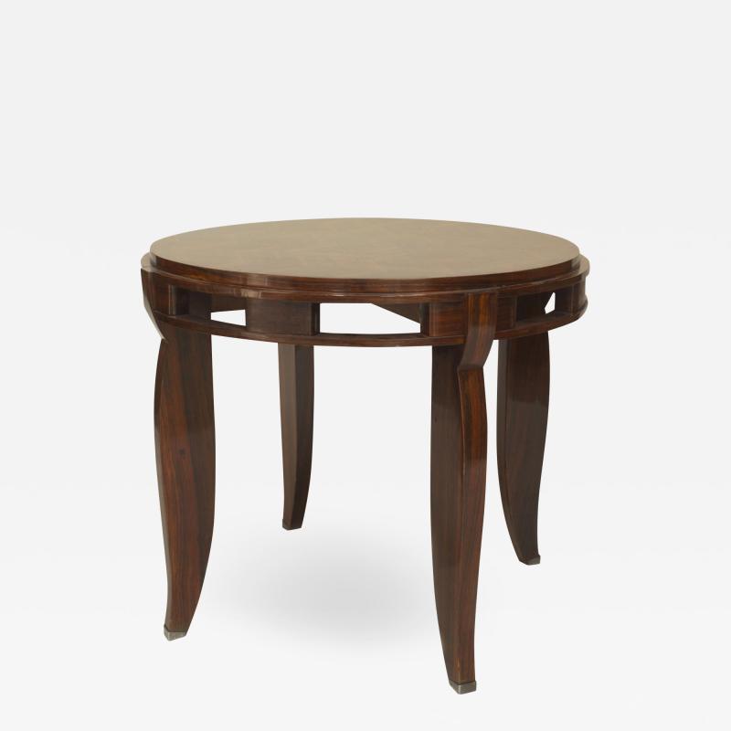 Jules Leleu French Art Deco Geometric Rosewood End Table