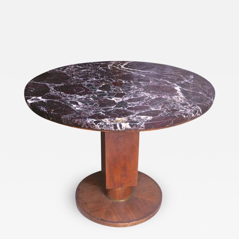 Jules Leleu Jules Leleu Signed Coffee Table with a Superb Marble Top