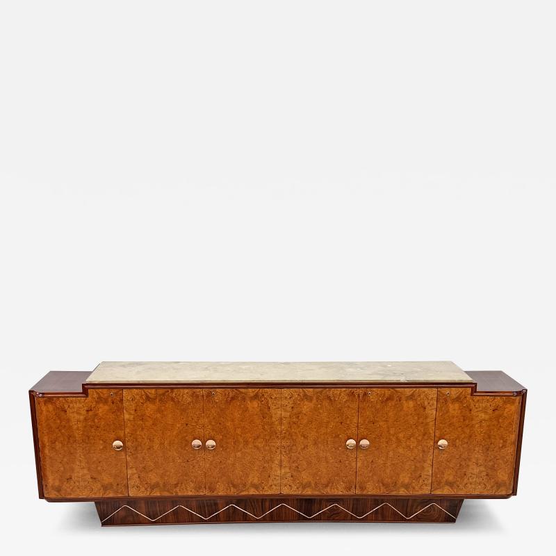 Jules Leleu Monumental 119 Long French Art Deco Credenza Style of Jules Leleu