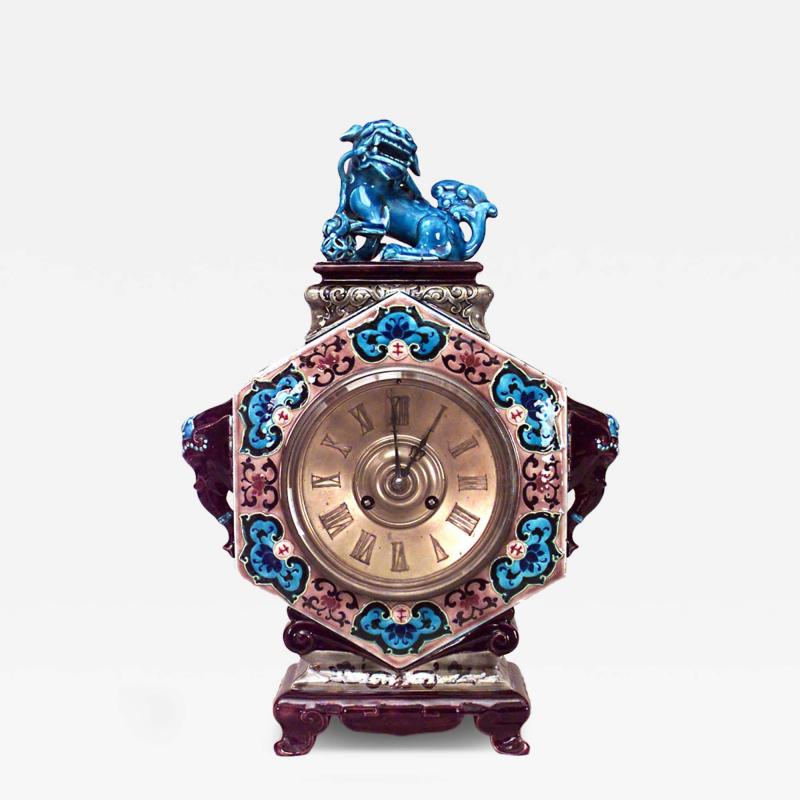 Jules Vieillard Chinoiserie Mantel Clock
