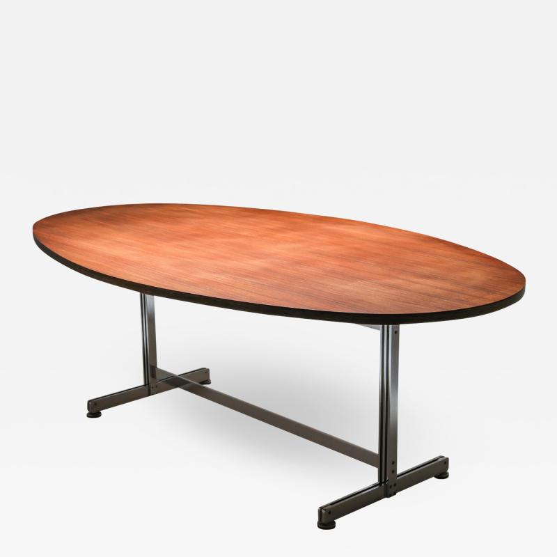 Jules Wabbes Jules Wabbes Oval Dining Table for Mobilier Universel 1960s