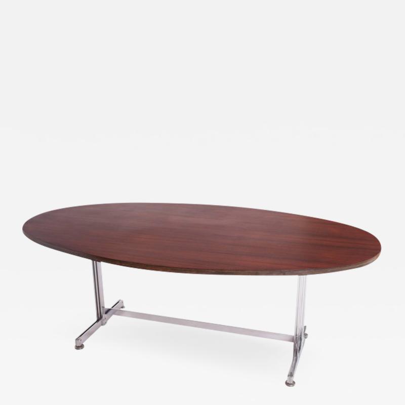 Jules Wabbes Jules Wabbes Oval Dining Table for Mobilier Universel