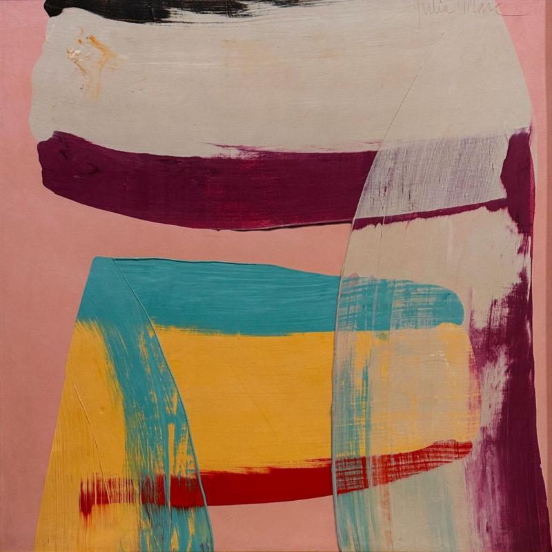Julia Mark Bolder Strokes Acrylic on Canvas Signed France 1980